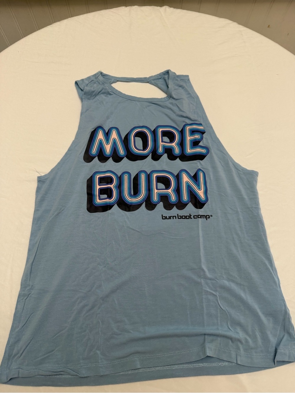 Light Blue 'More Burn' Tank